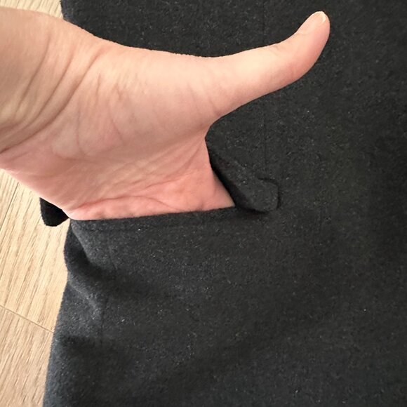Unisex Wool Cashmere Blend Blazer Style Coat sz 40R - Marled Black - Picture 4 of 13